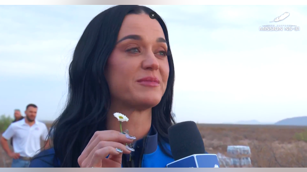 Katy Perry on why she sang 'What a Wonderful World' in space, brought a daisy on Blue Origin mission